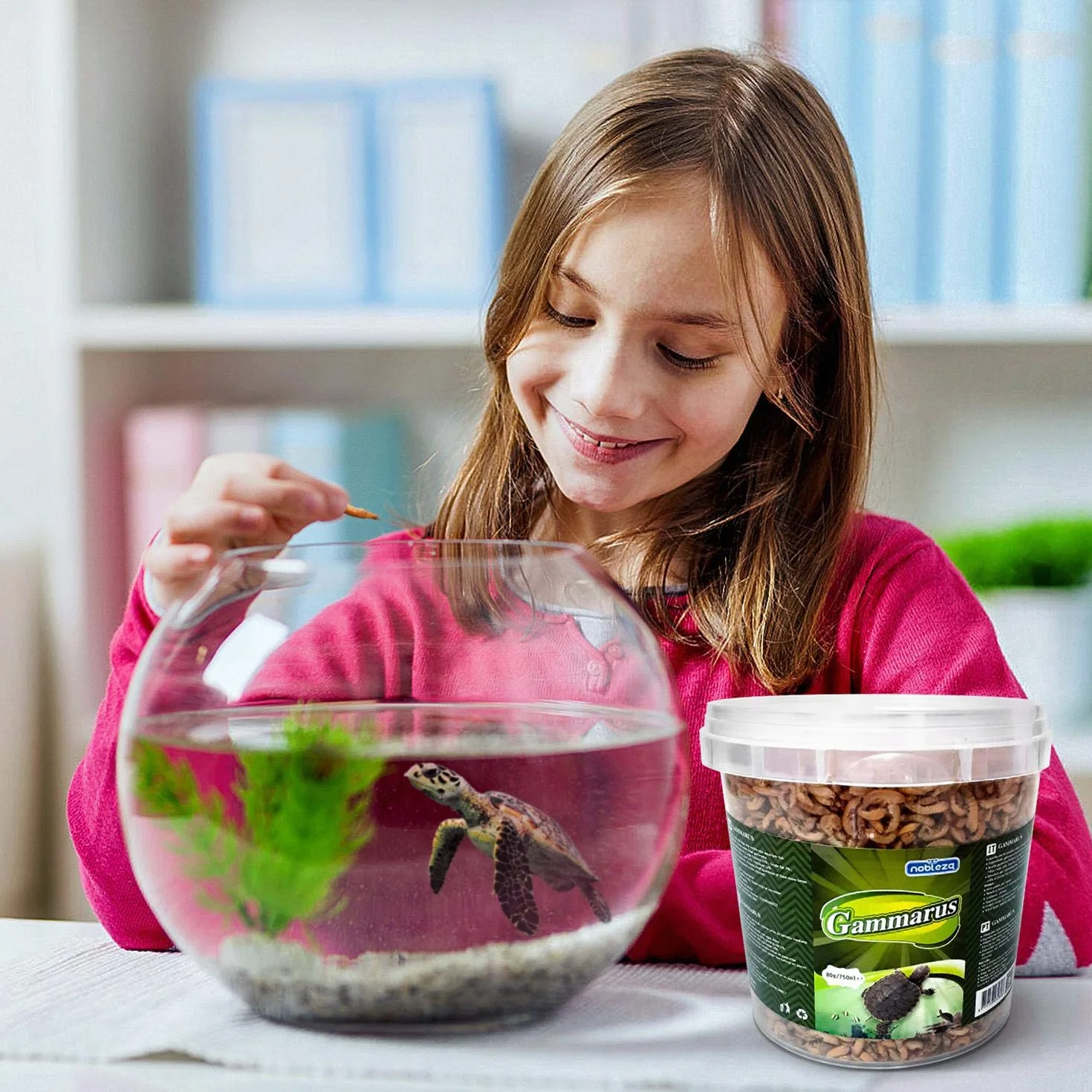 Nobleza Crevettes Tortue, Nourriture Tortue d'eau Crevettes Rivière Naturelles 80g 750ml