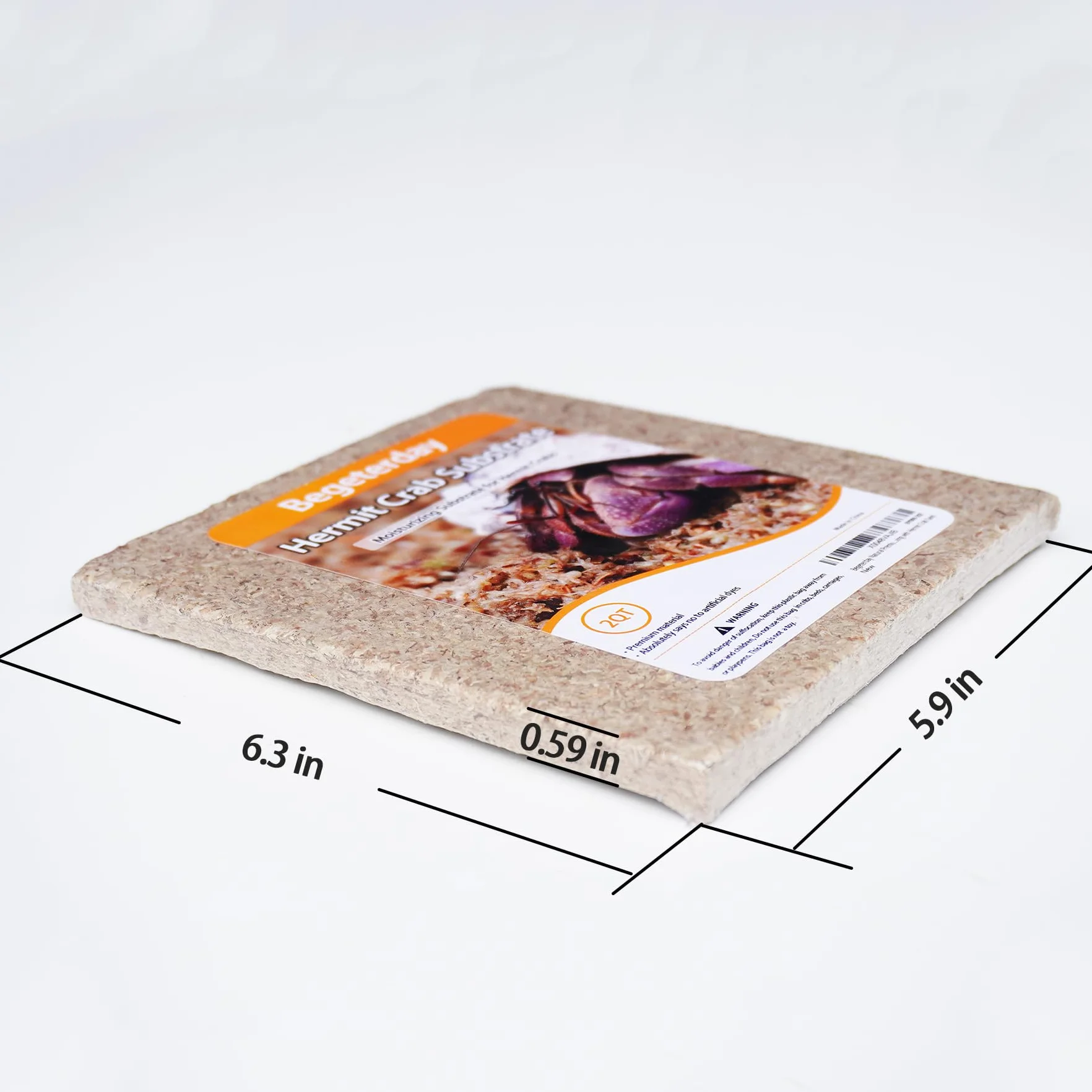 Substrat Naturel Fibre de Tourbe pour Bernard-l'hermite Aquarium