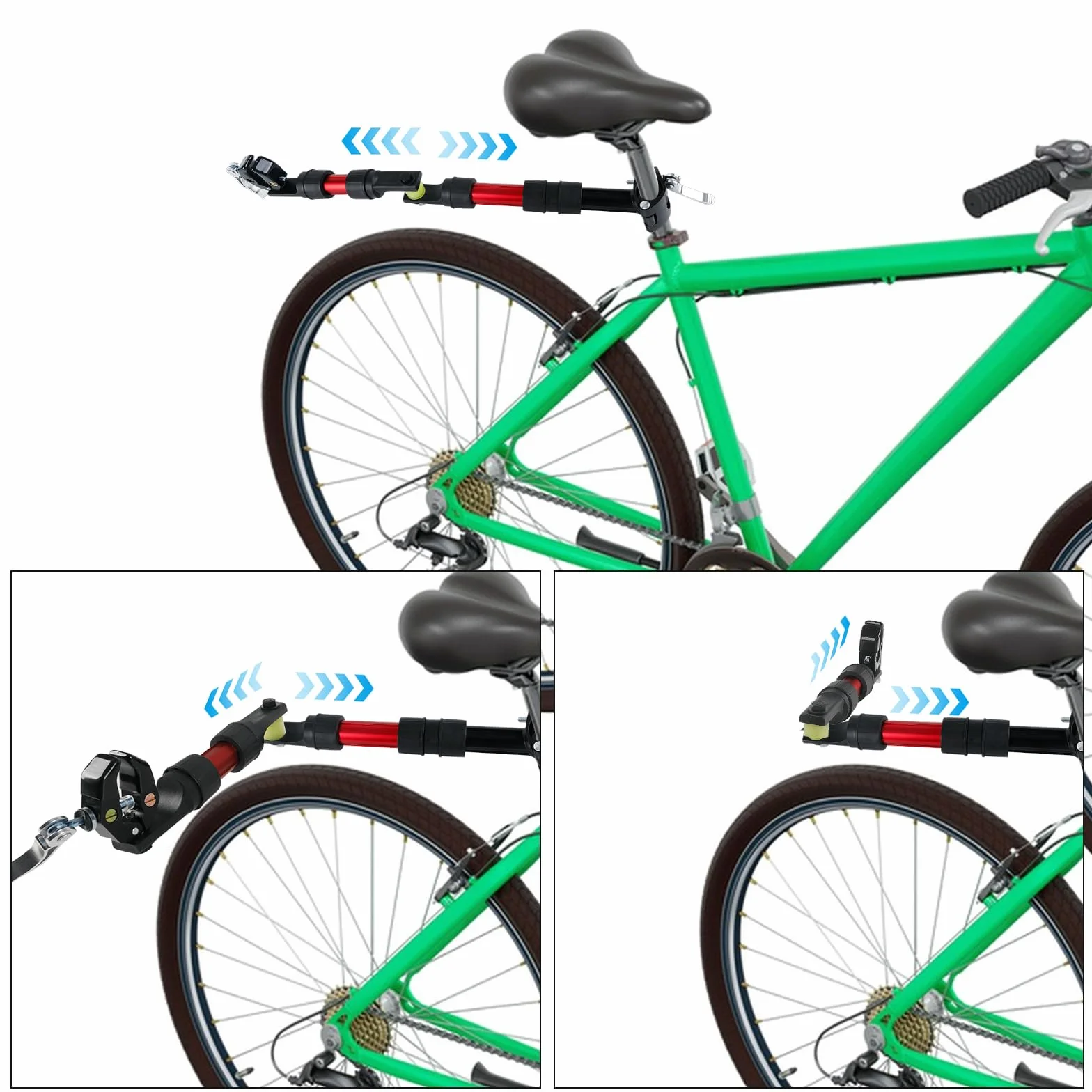 Attelage de remorque de vélo pour chariot pliable en acier