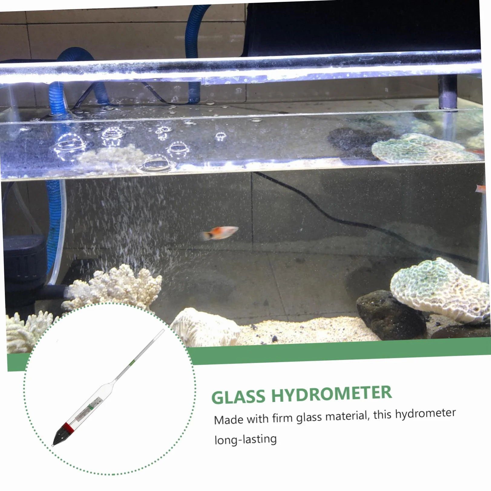 OUNONA Hydromètre Salinité Précis Testeur Qualité Eau Mer Aquarium Réservoir Poissons