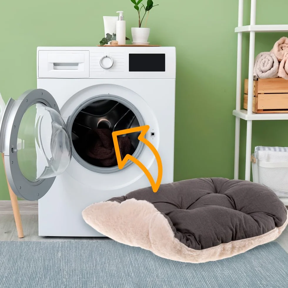 Ferplast Panier Chien Lavable Tapis 65x42 cm Coton Beige