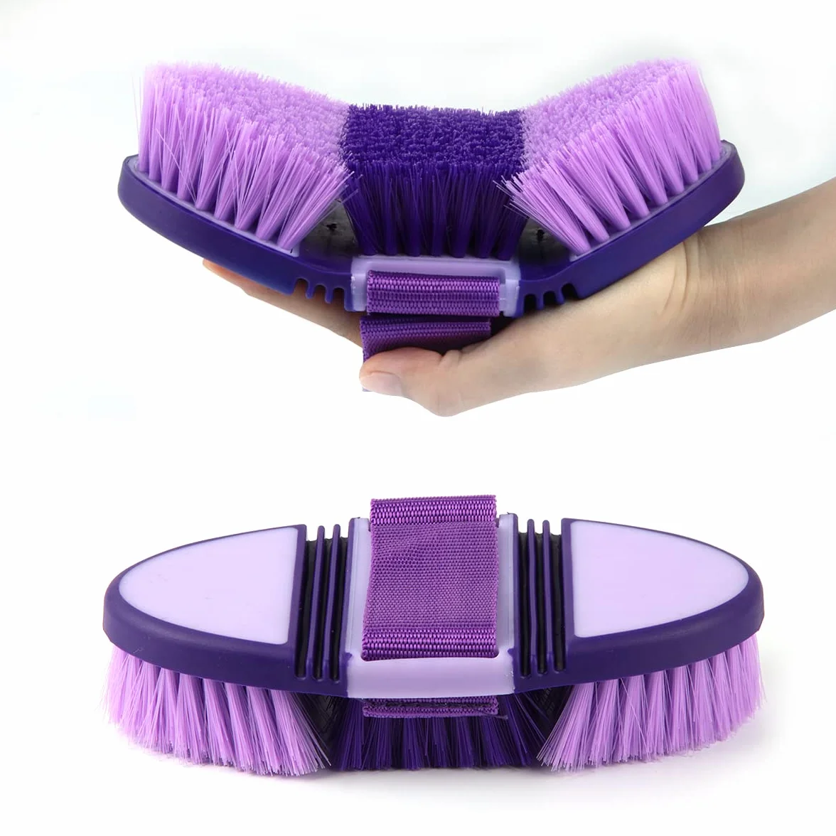 Brosse de Cheval Hillylolly Douce Poil Massage Pansage Chevaux Mue Racines Nettoyage