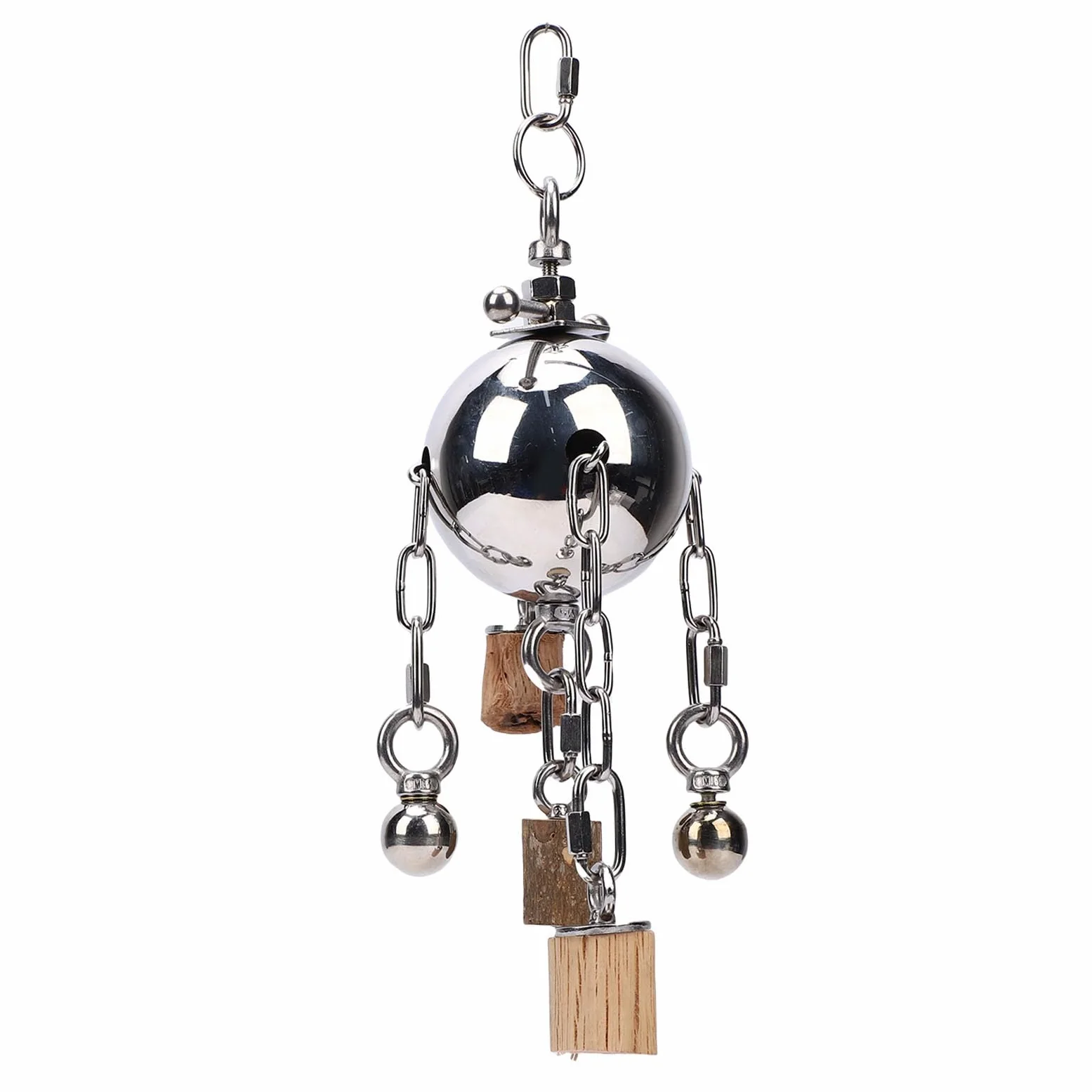 Jouet D'ara de Cloche d'acier Inoxydable Durable pour Le Type D'article de Stimulation Mentale de Perroquet Jouet D'oiseau de Cloche Suspendu