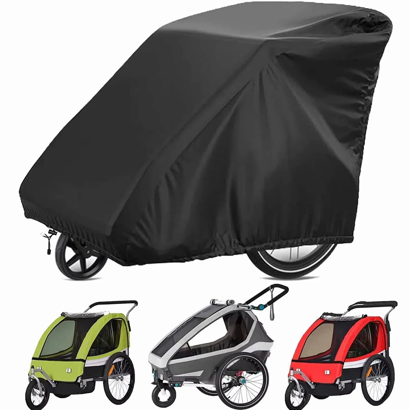 Housse de Remorque de Vélo en Tissu Oxford 420D Universelle 140x84x100 cm