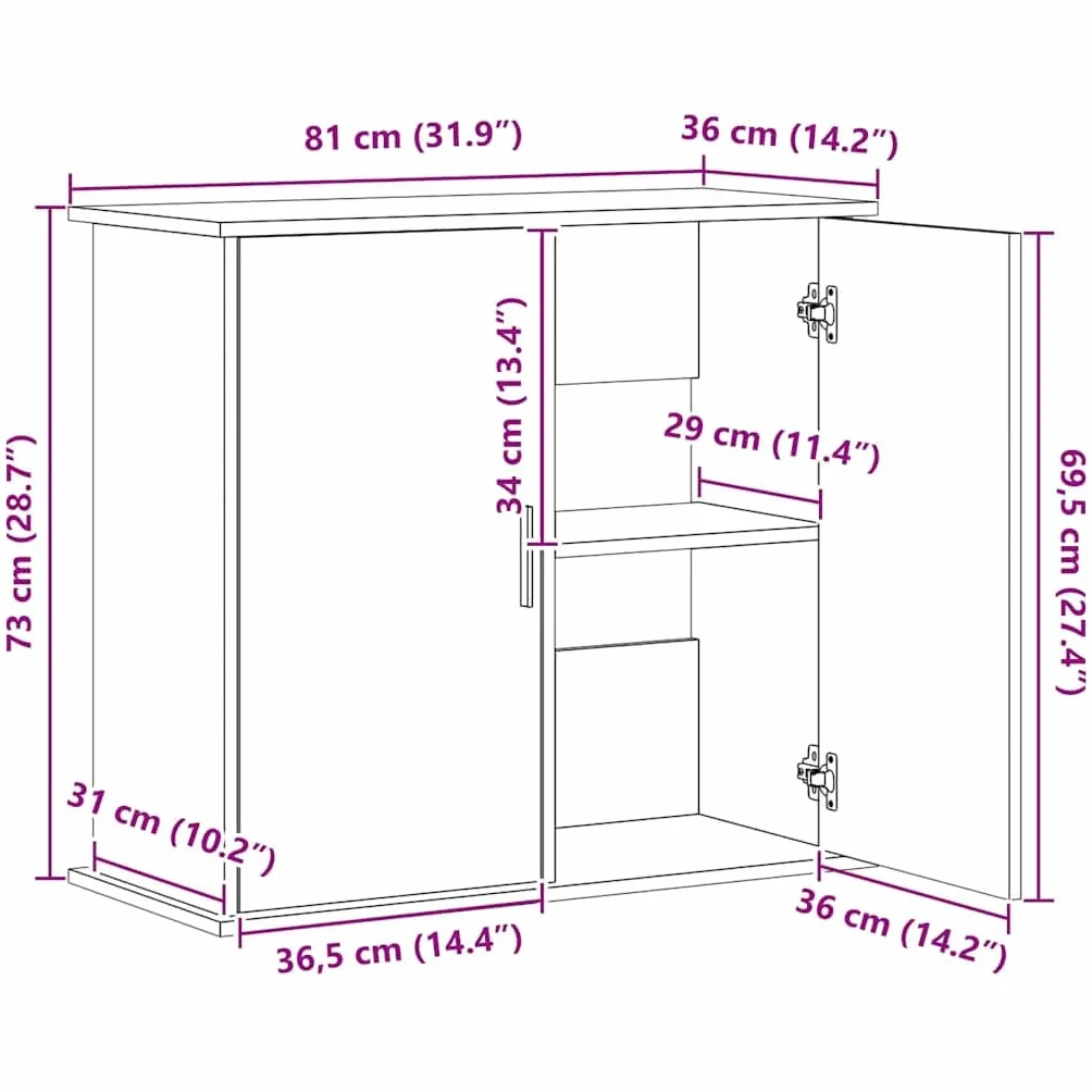 vidaXL Support pour Aquarium, Armoire 4 Compartiments, Meuble Rangement Intérieur, Blanc Bois d'Ingénierie