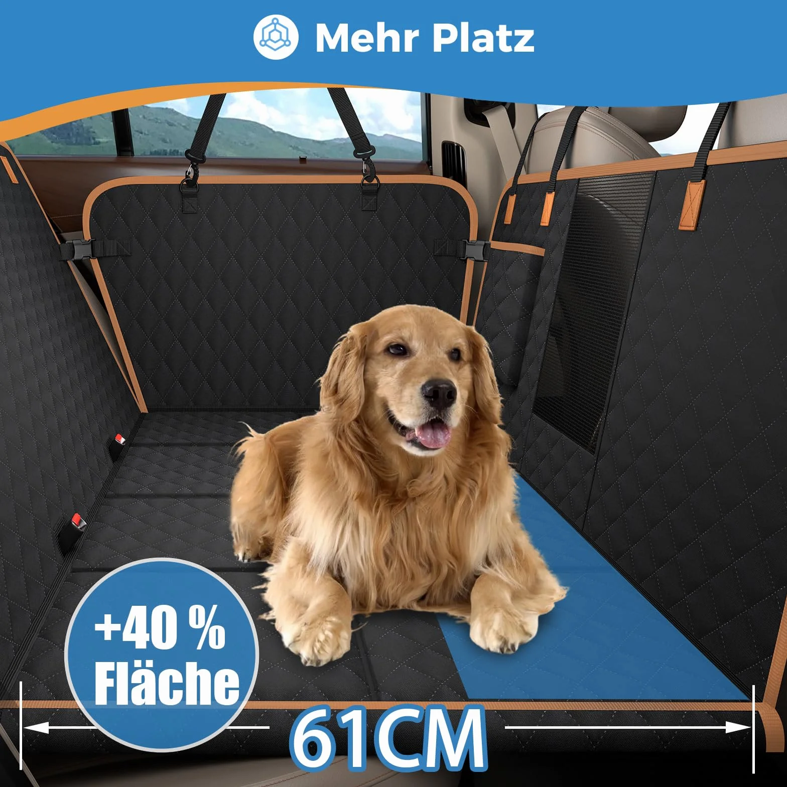 Protection Voiture Chien Siege Arriere Impermeable Anti-Rayures 8 Plaques Bois Dur SUV