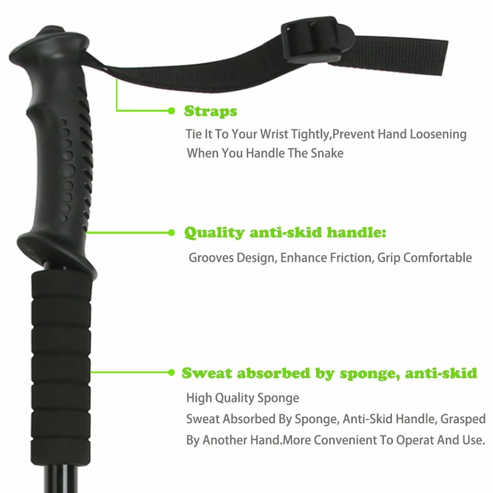 Professional Snake Hook Reptile Grabber Rattle Snake Catcher Extensible 135cm 53 inch