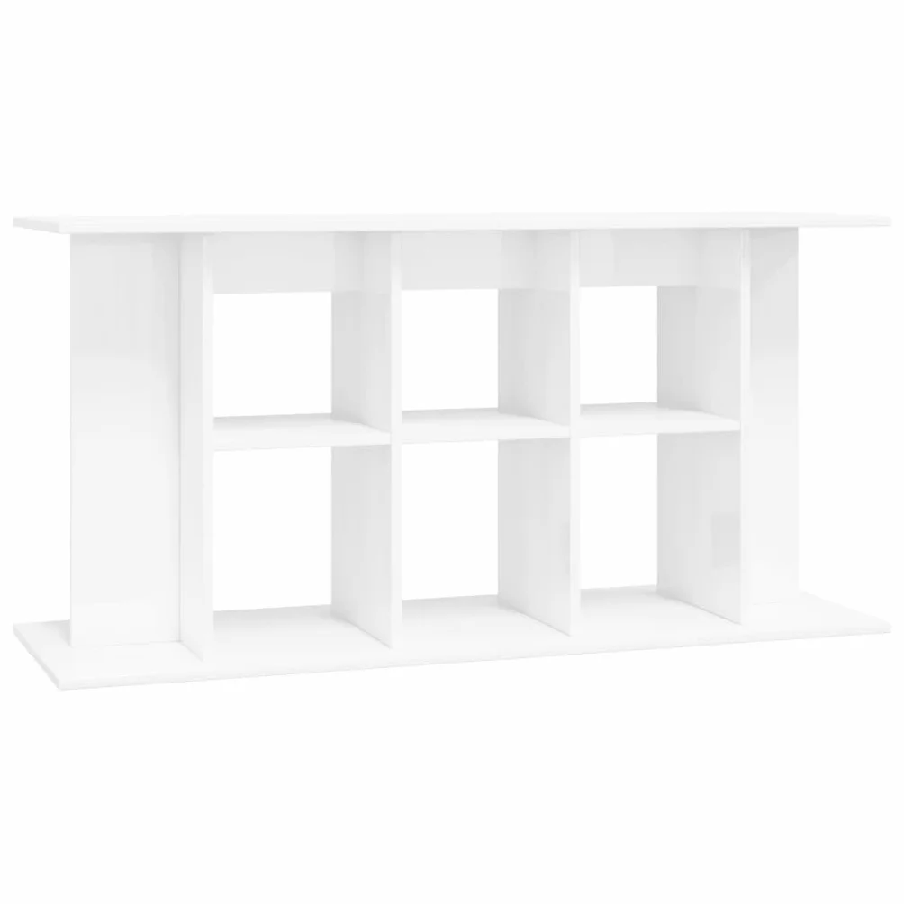 Support d'aquarium blanc brillant 120x40x60cm bois d'ingénierie