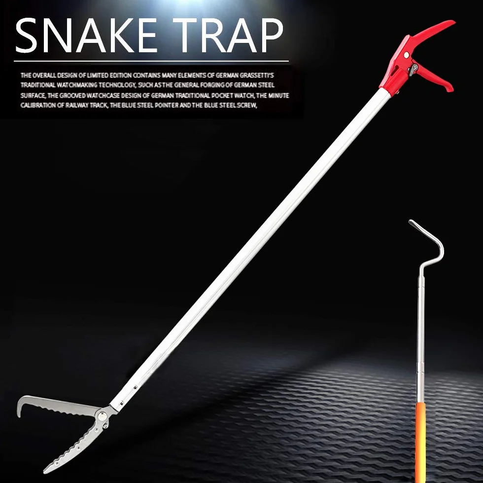150cm Aluminium Serpent Tong Reptile Grabber Catcher Outil de Manipulation avec Verrou