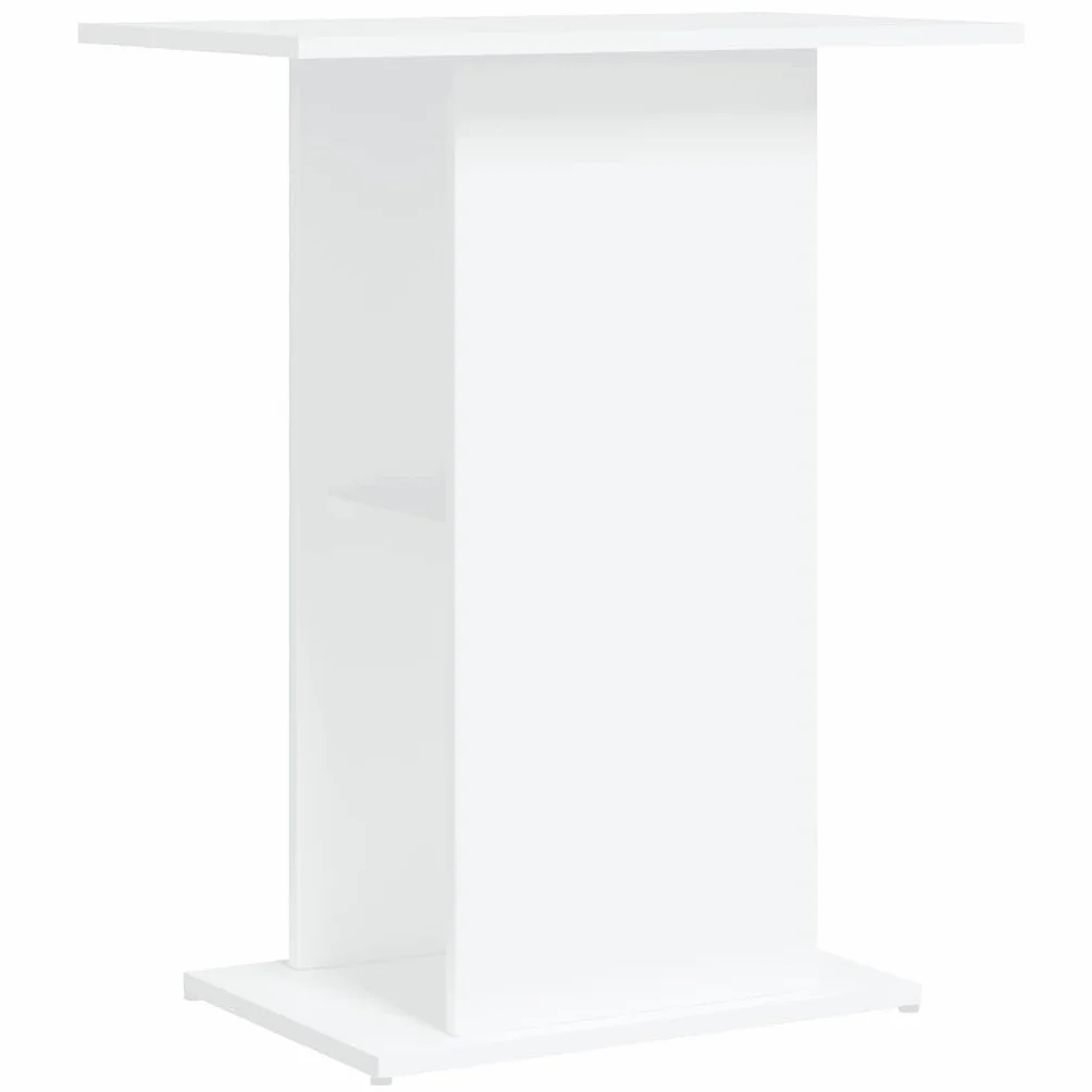 Support pour aquarium blanc 60,5x36x72,5 cm bois d'ingénierie