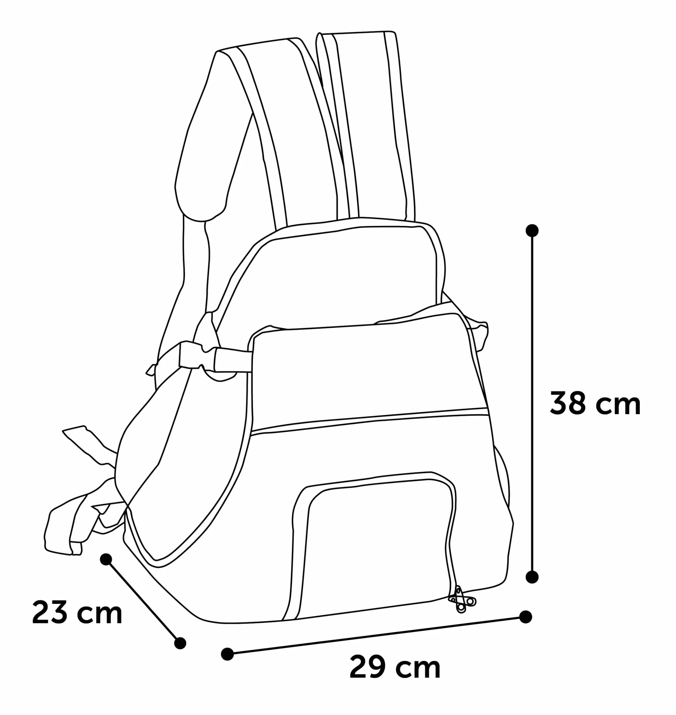 Sac de Transport Chat – Chien – Flamingo Xanty Rose – 29×23×38 cm – Polyester + Mousse – Dos renforcé – Fond Amovible 30°C – Sangles réglables – Poche zippée