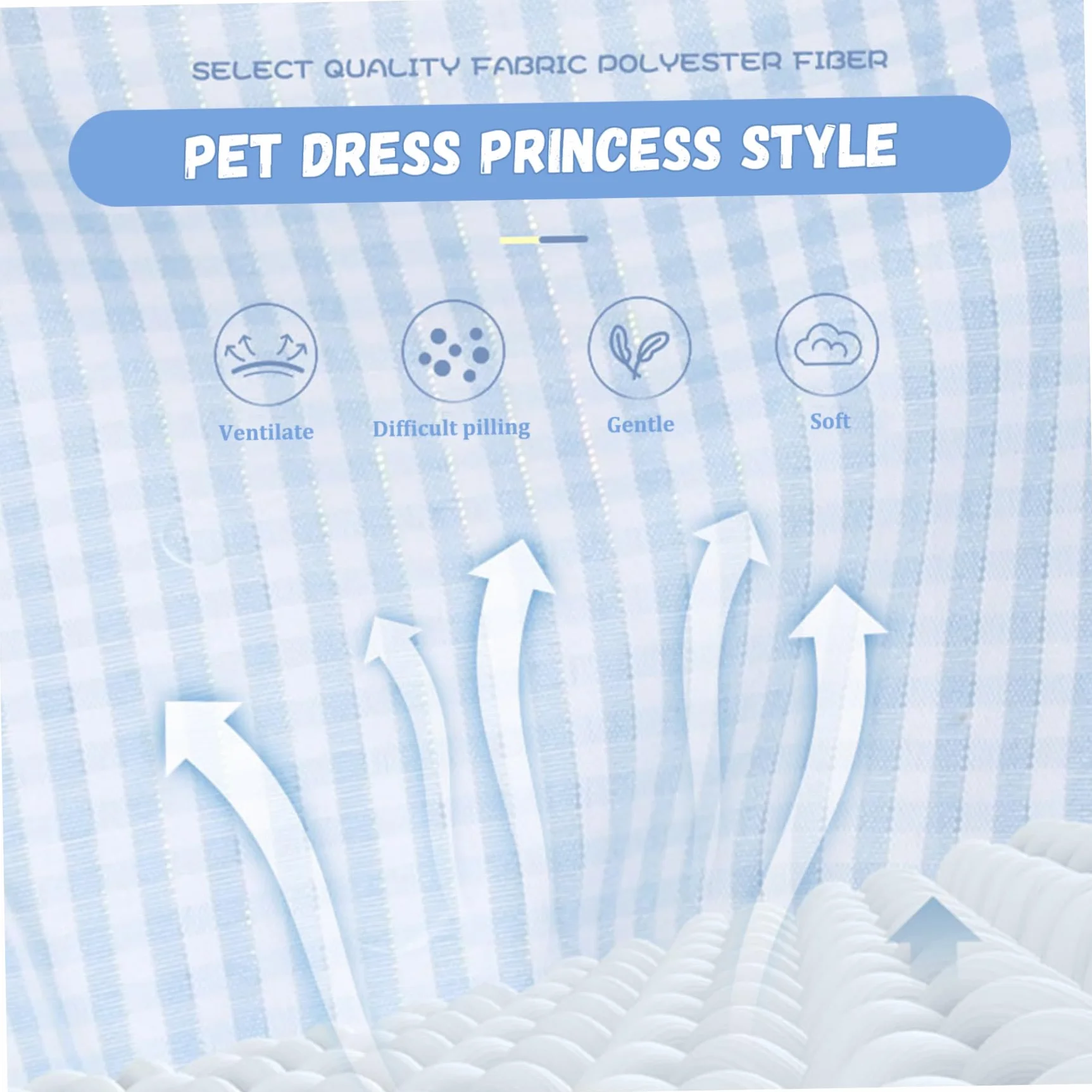 Robe de Princesse pour Chien avec Motif de Patte, Bordure en Dentelle, Jupe Douce