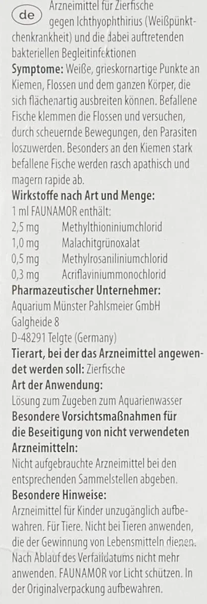 FAUNAMOR Aquarium Münster Anti Icthyo 20ml 600L