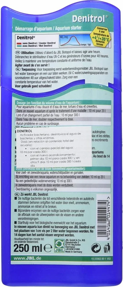 JBL Denitrol 250 ml Entretien Eau Aquariophilie