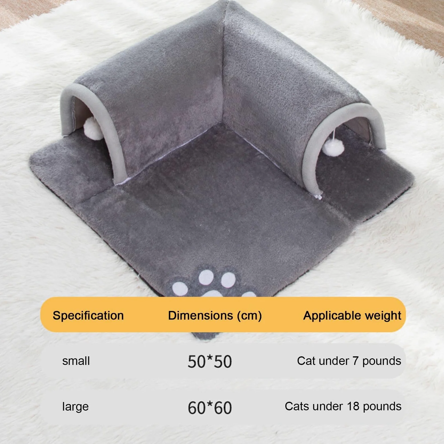 Tunnel pour chat - Jouet pour animal domestique - Nichoir portable | amovible pour petits animaux de compagnie, lapins, cochons d'Inde