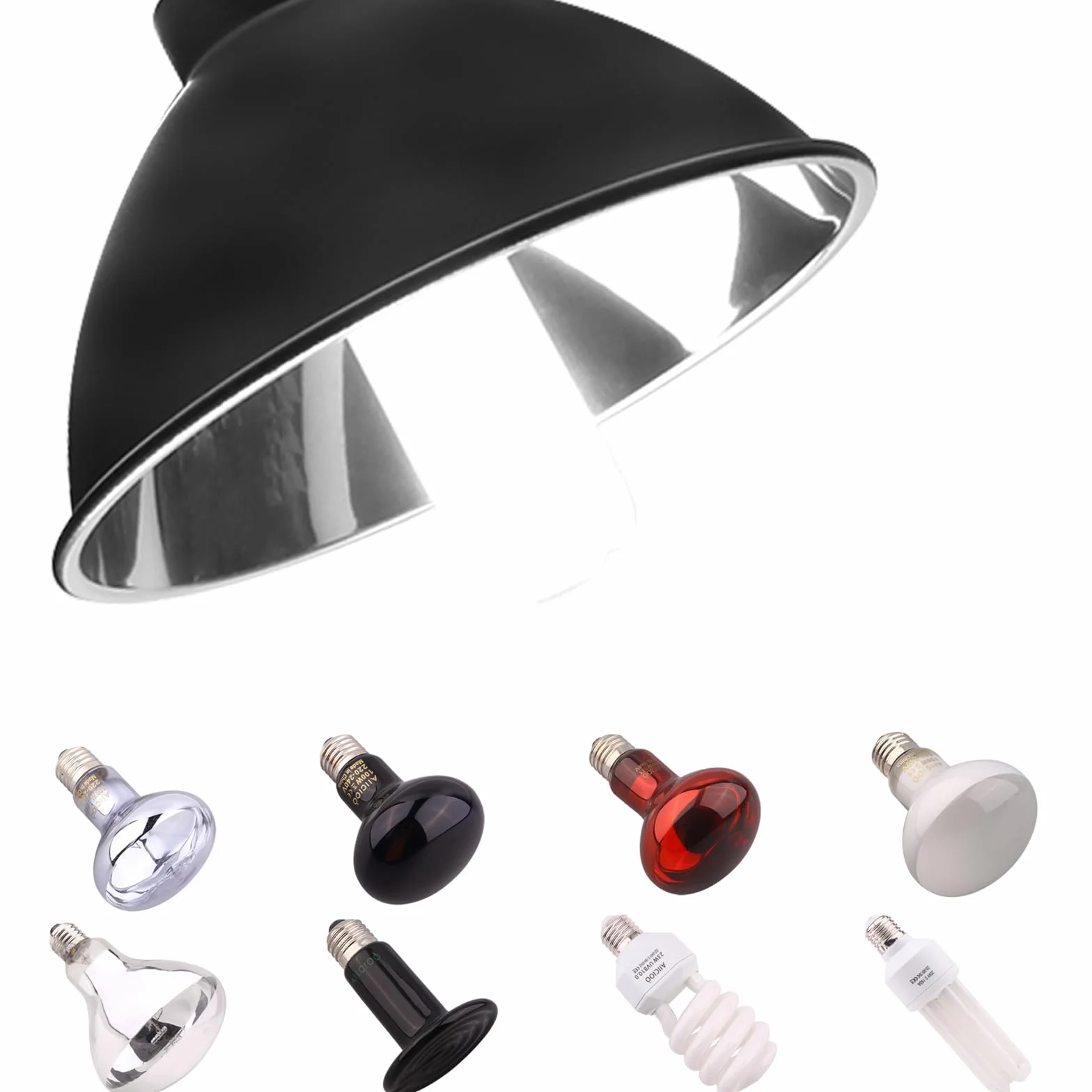 Support de lampe pour reptiles Réflecteur E27 21 cm céramique pour terrarium