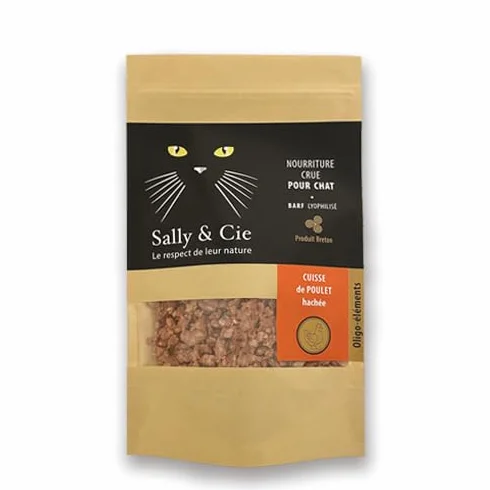 Croquette Barf Cuisse de Poulet hachée Lyophilisée pour Chat