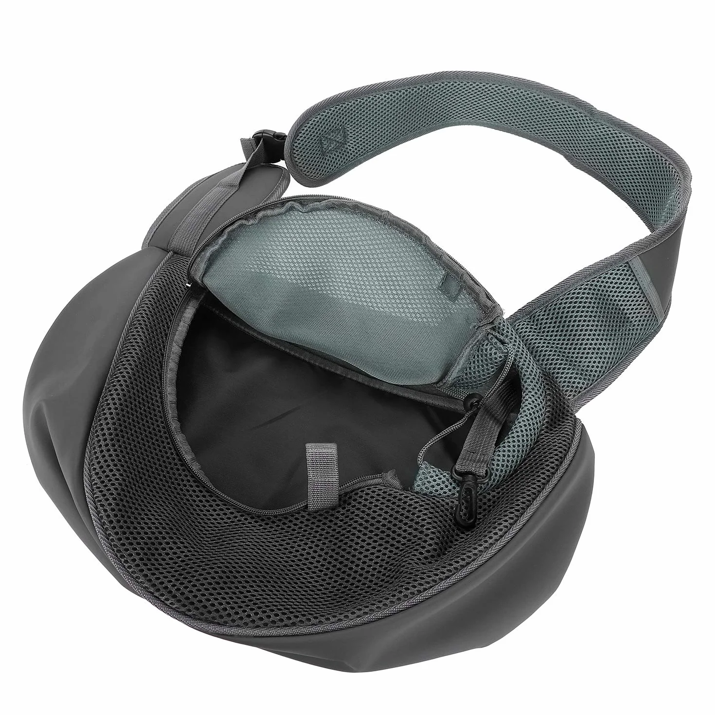 Sac de Transport Chien Réglable Sac à Bandoulière pour Chat Chiot Voyage Petits Animaux avec Pochette Filet Respirant