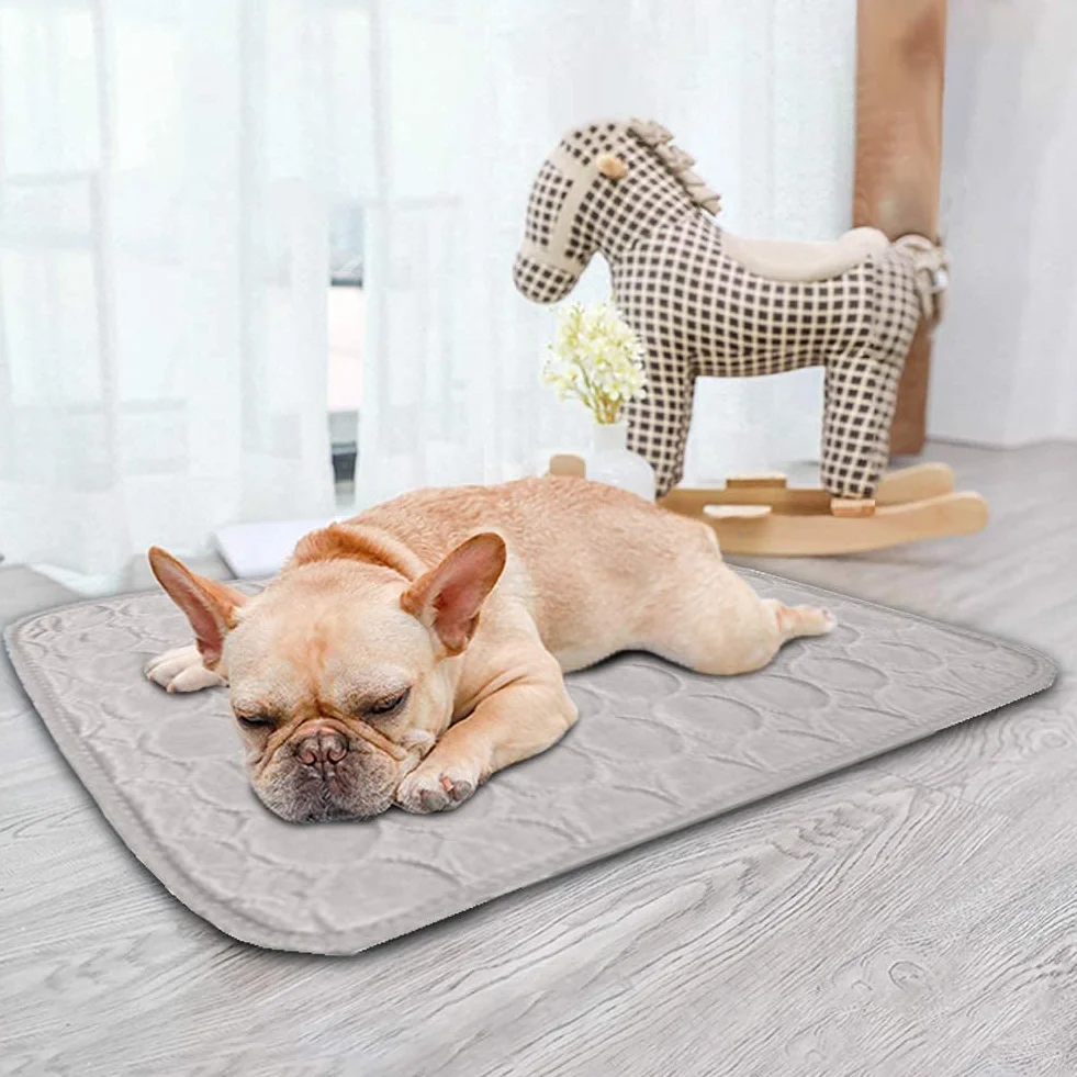 Tapis Rafraîchissant pour Chien et Chat, Pet Cooling Mat Petite Moyenne Taille Durable