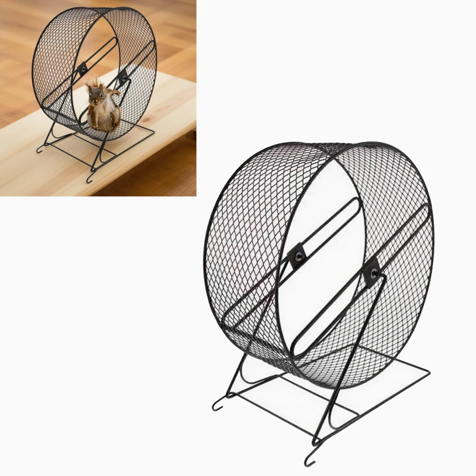 Roue en métal silencieuse pour hamster, plan de fer permanent pour les petits animaux, la coupe des onguis et le fitness, plusieurs roues fonctionnelles pour petits animaux
