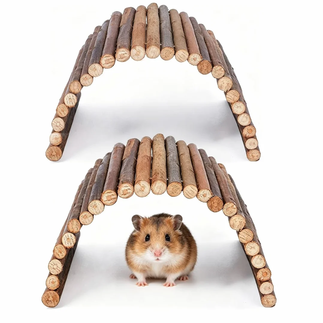 Ponts en bois de saule pour hamster 10*20 cm - Jouet pour rongeurs