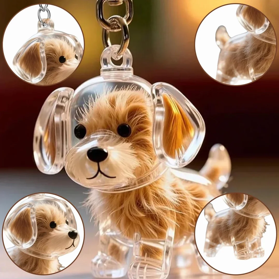 Pendentif commémoratif poils de chien, porte-clés collecteur, bouteille rangement animaux, capsule souvenir fourrure