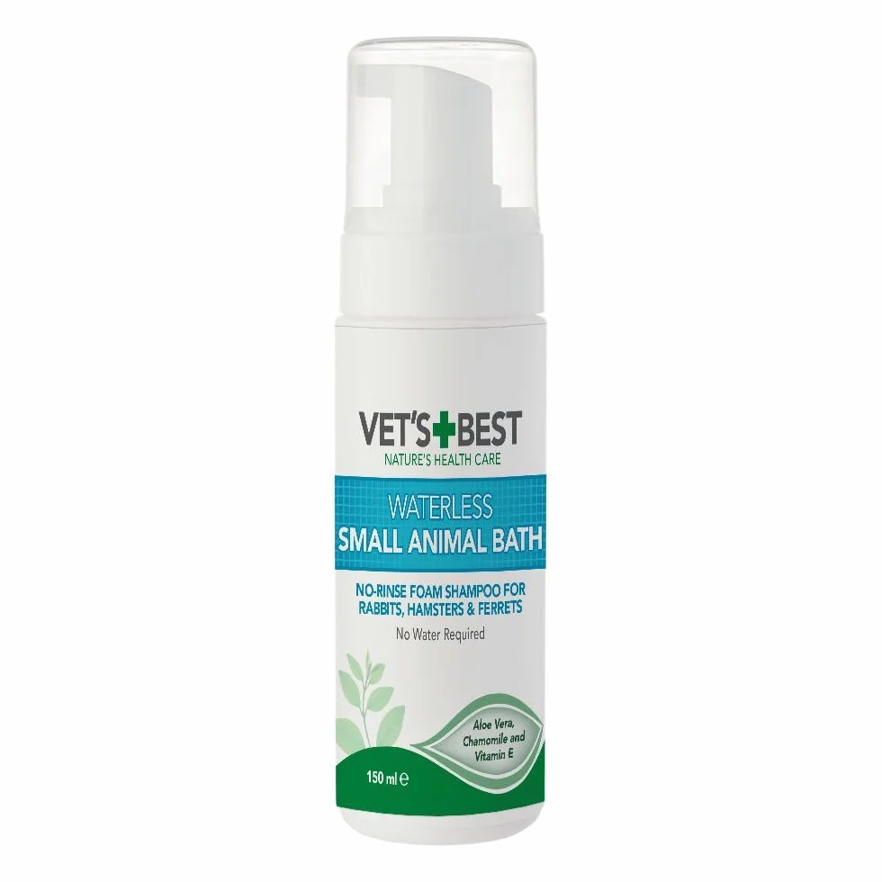 Vet's Best Bain sans Eau pour Petits Animaux, Shampooing Sec sans Rinçage 150ml
