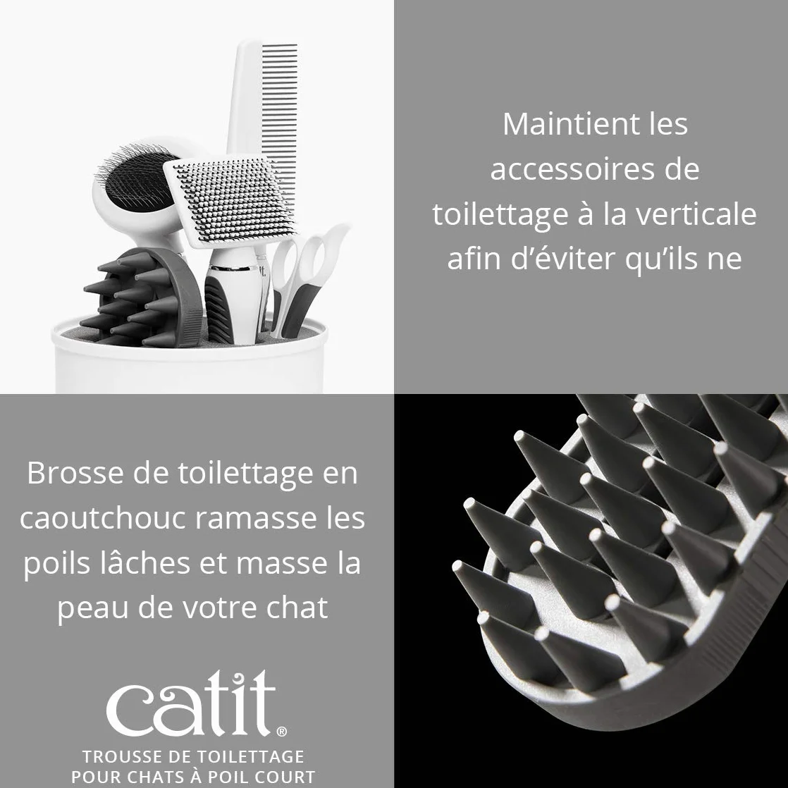 Catit Kit de toilettage pour chats à poils courts