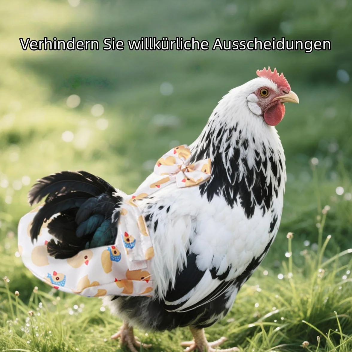 Lot de 3 couches lavables pour volaille avec laisse, coton, solution hygiénique pour poules, canards, oies