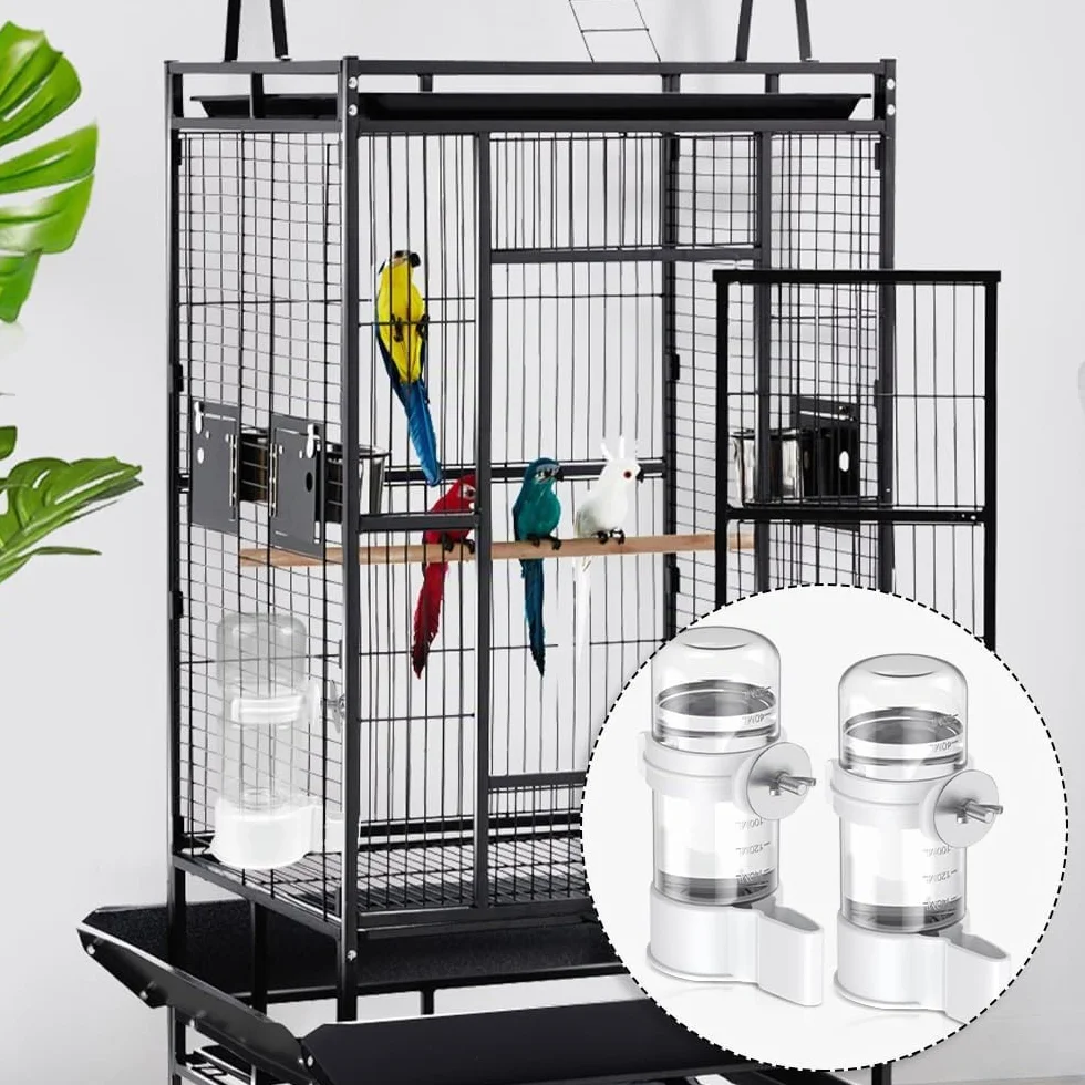Distributeur Automatique d'eau pour Oiseaux 140ml Abreuvoir pour perruches Cockatiels Hamster