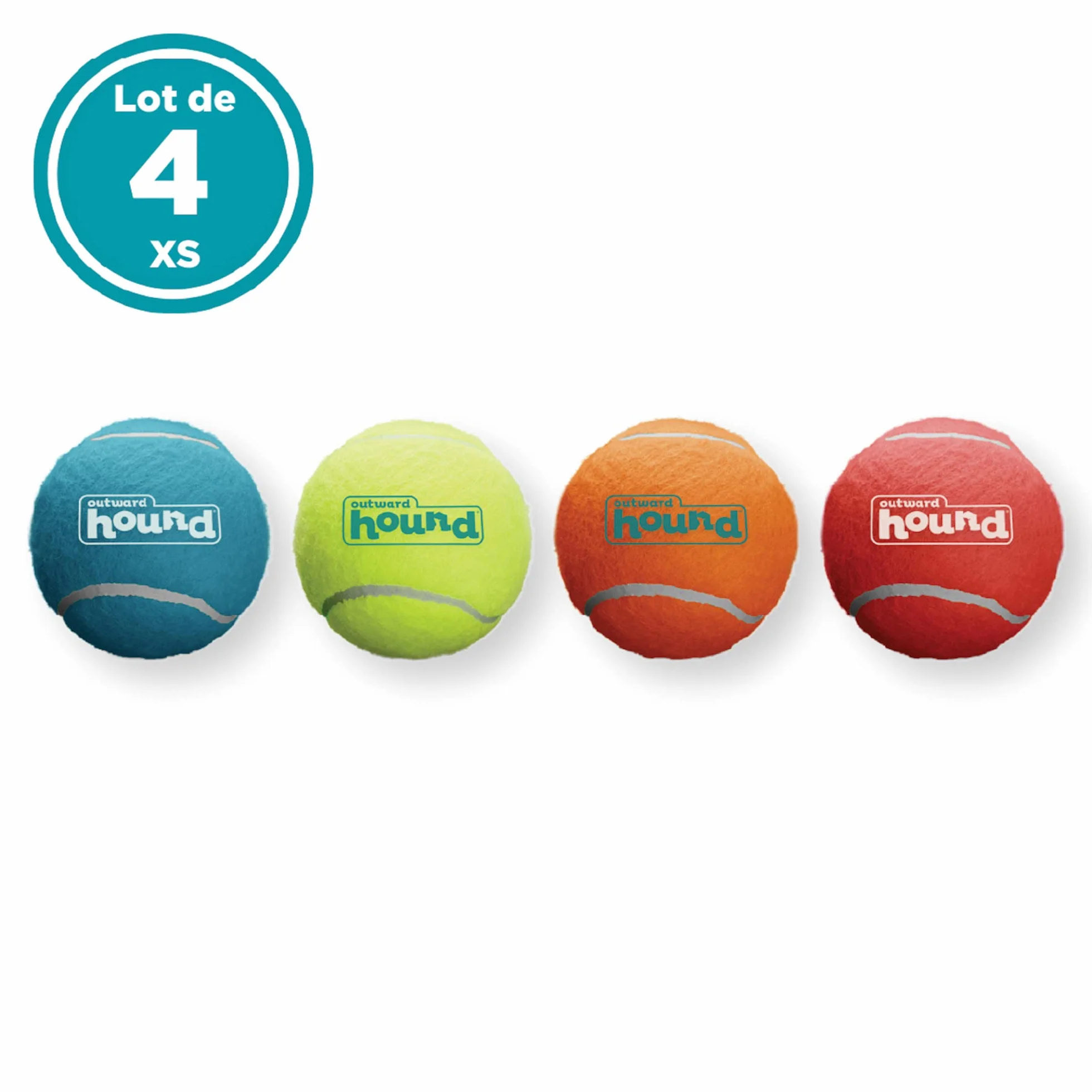 Outward Hound Squeaker Ballz Balle pour Chien Lot de 4 XS