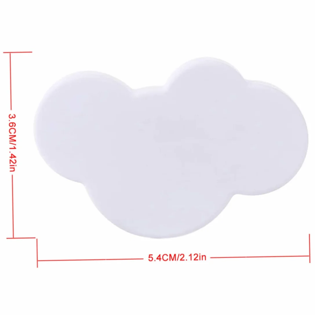 Poignées de Meuble en Forme de Nuage NIDONE 12 Boutons pour Chambre d'enfant Tiroir (Blanc)