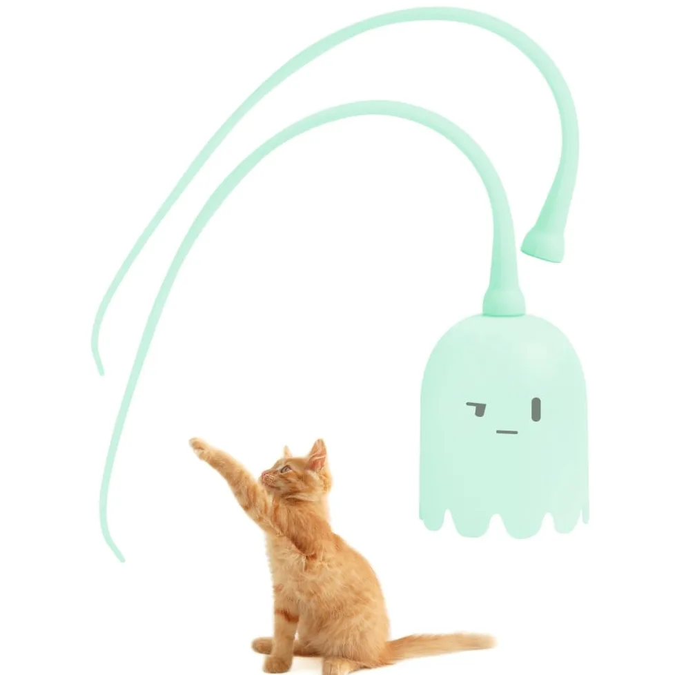 DONGKER Baguette pour chat - Queue automatique en silicone - Jouet rechargeable pour chat d'intérieur - Soulage le stress