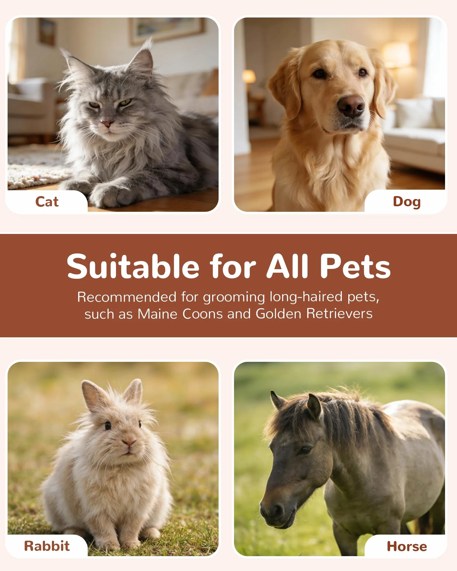 Brosses de Toilettage pour Chat et Chien Poil avec Bouton Release, Peigne D'épilation pour Animaux (Rose)