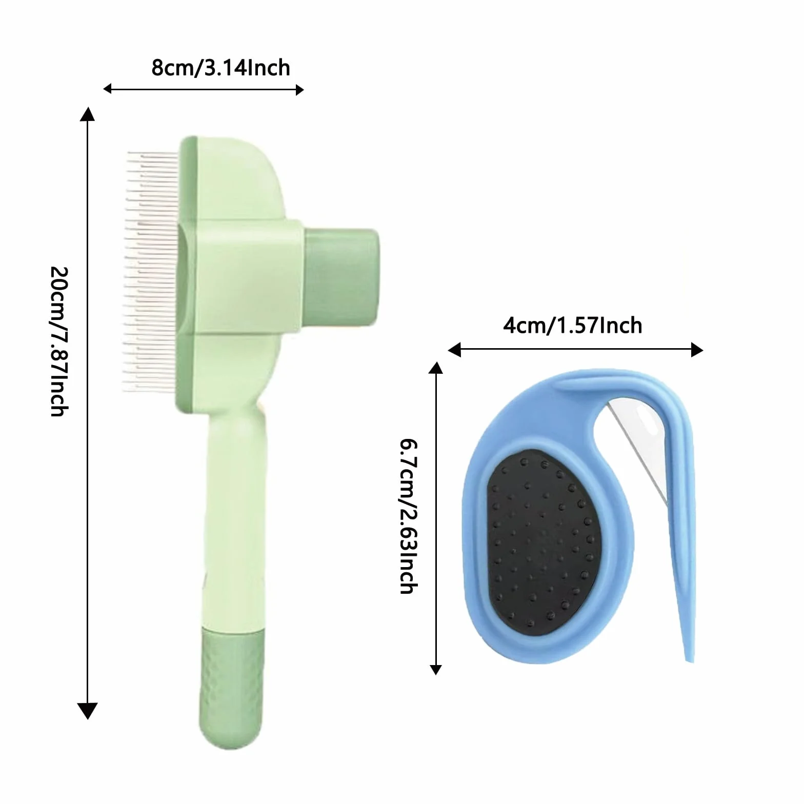 Lot de 2 Peignes pour Chats Autonettoyants Brosse Multifonction Anti-Puces