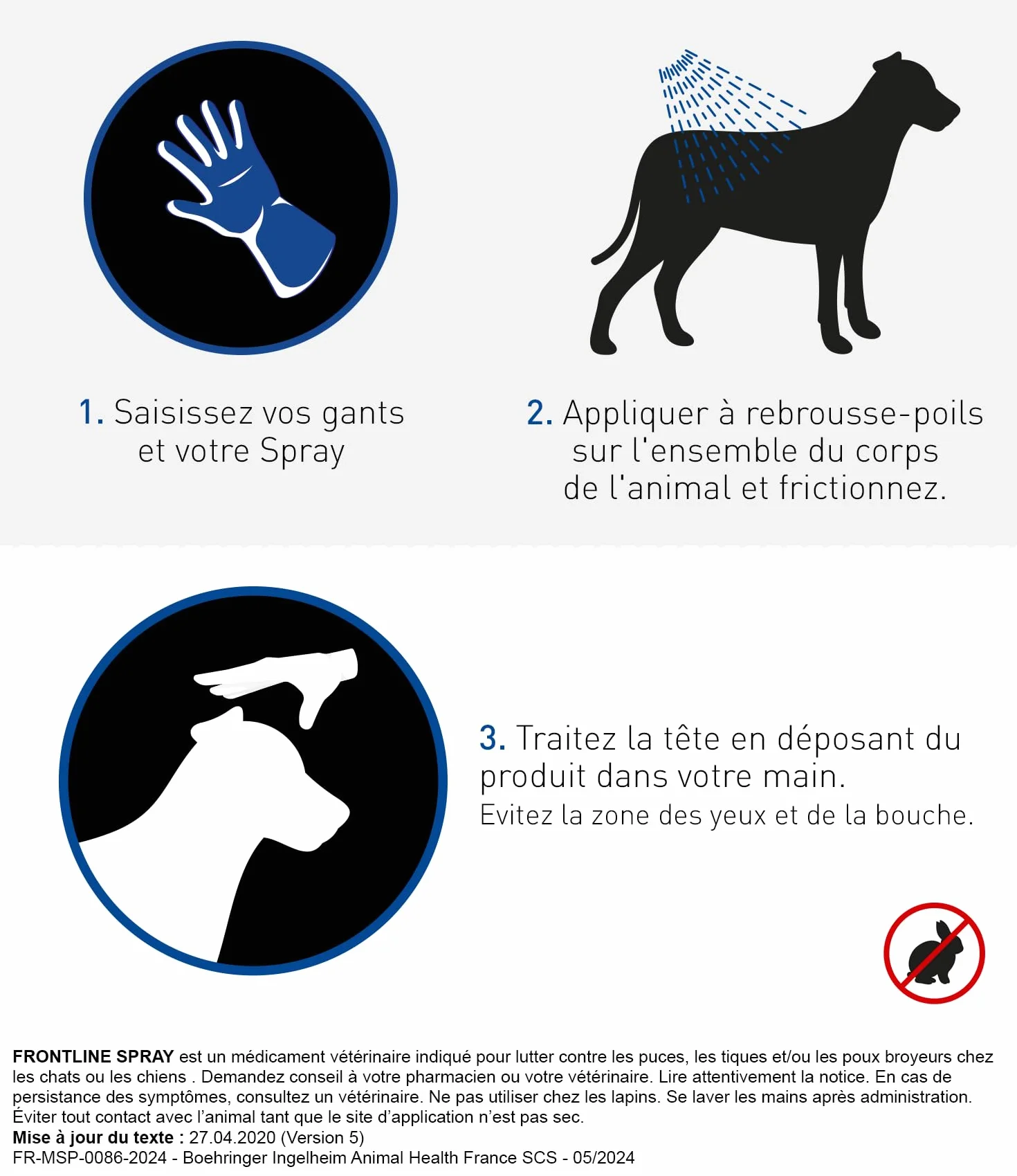 FRONTLINE Spray pompe 250 ml Antiparasitaire Chien Chat Anti-puces Anti-Tiques