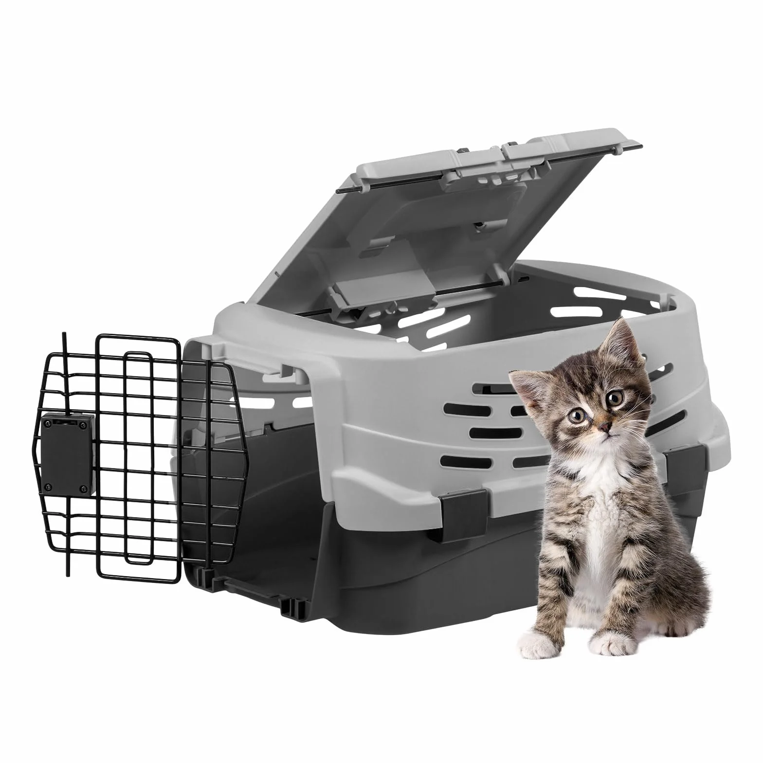 Iris Ohyama 36.5L Caisse de Transport Chat Cage Transport Chat BPA-Frei Robuste Légère Plastique 48×30.5×25cm