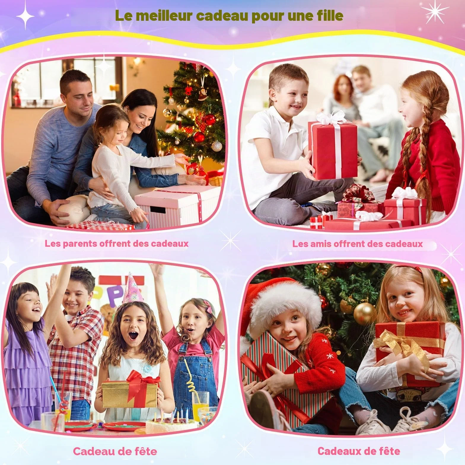 Magic Brush Hobby Horse Accessoires pour enfants - Boîte de nettoyage pour chevaux - Jouet rose avec sac
