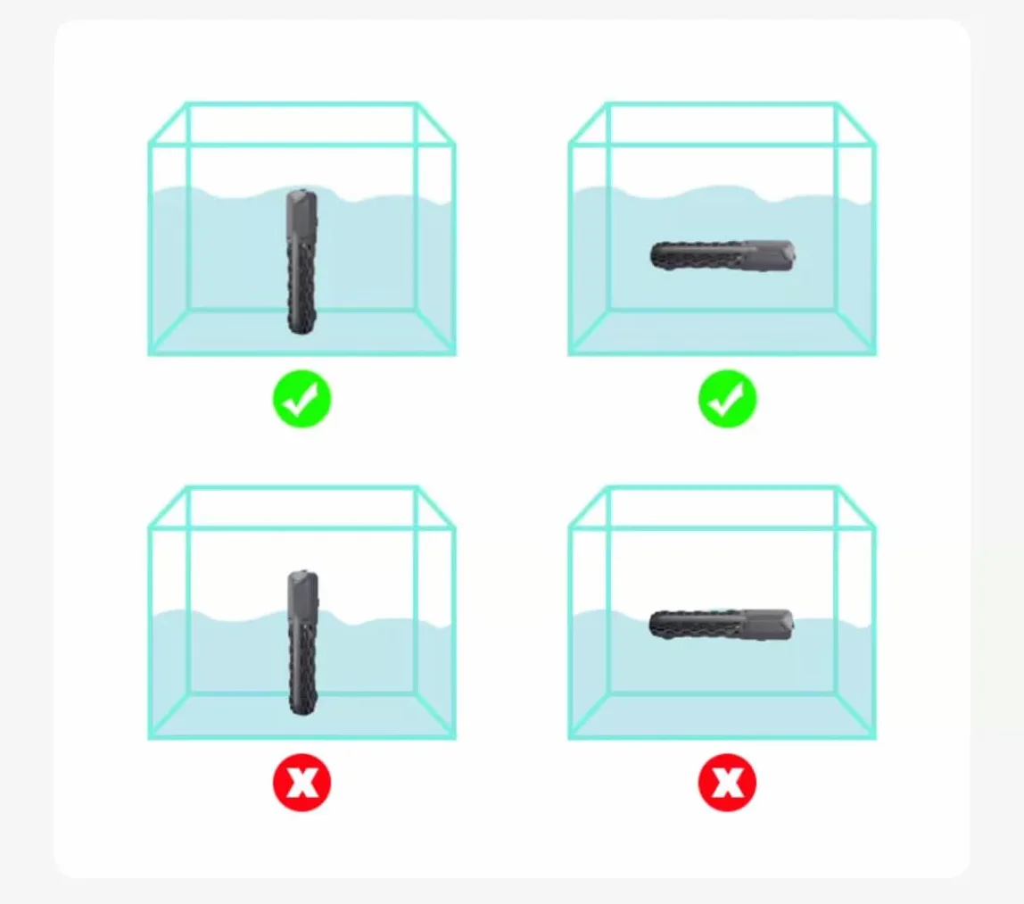 Chauffage Aquarium avec Affichage Température Eco Réchauffeur réglable 25W/50W/100W/200W/300W/500W (E-300W)