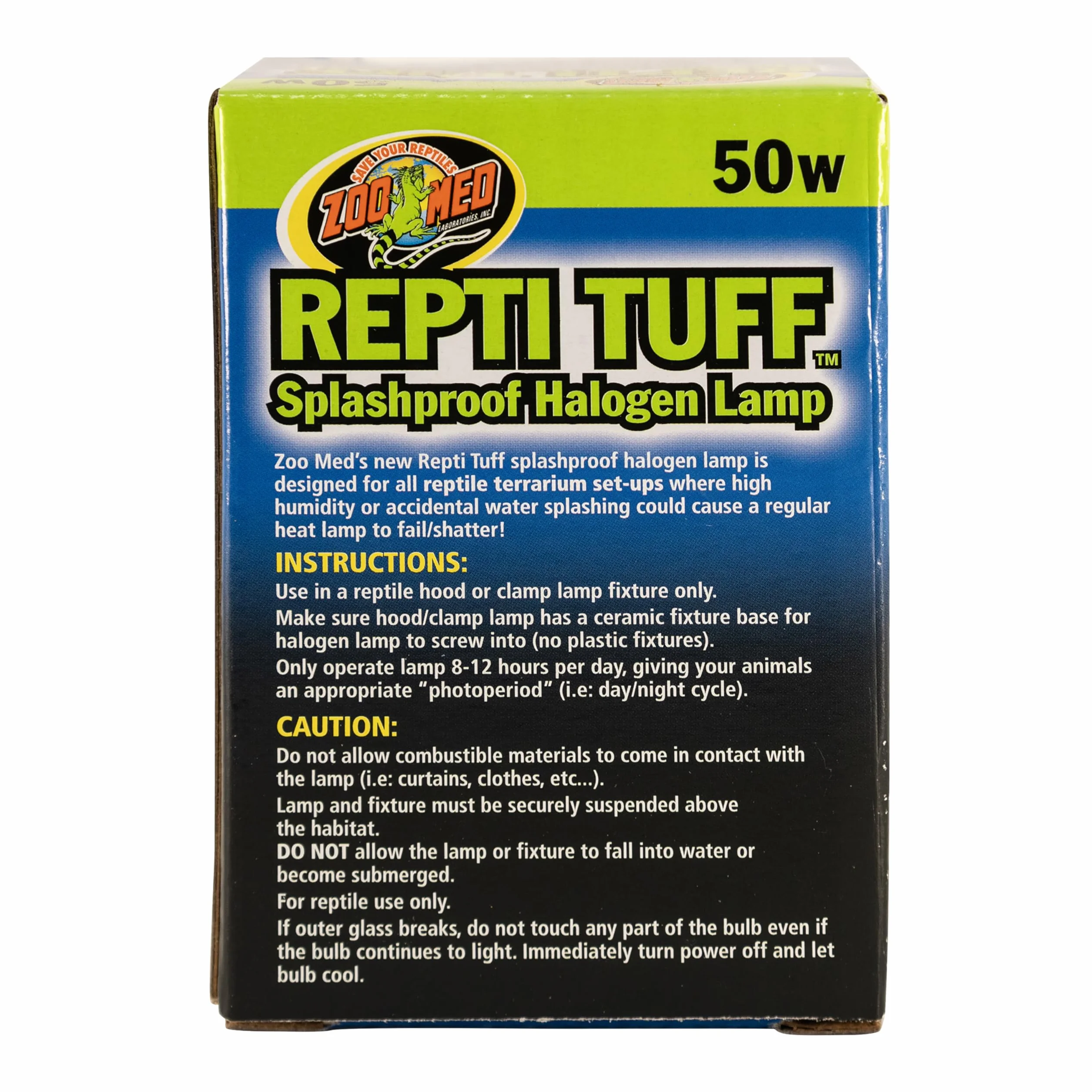 Zoo Med Turtle Tuff Lampe à Halogène 50 W pour Reptile Amphibien