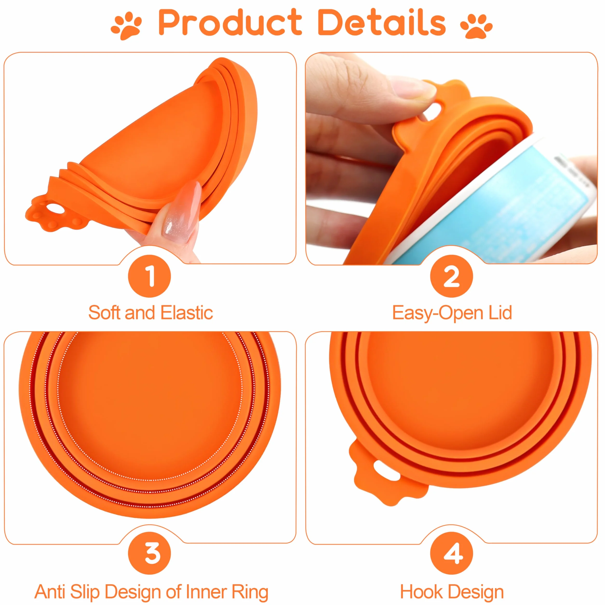 Couvercles Conserve Silicone Réutilisables 3 Tailles Standard 8 Pièces 8 Couleurs