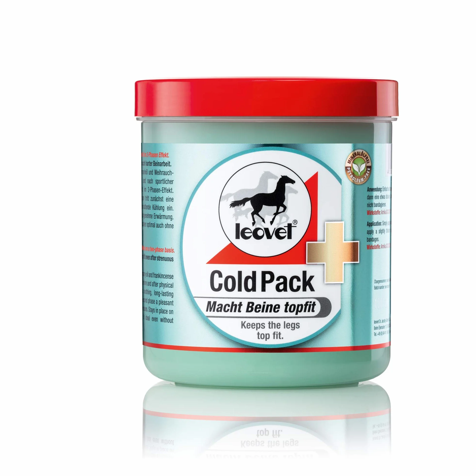Leovet Cold Pack 500 ml Baume pour chevaux Arnica Romarin Menthol Résine d'encens Rafraîchissant