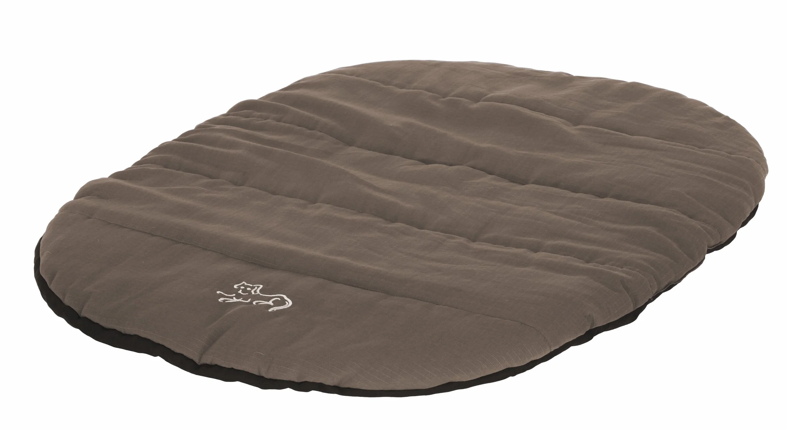 Kerbl Pet Coussin Traveler, 85x65cm, Taupe, pour Le Voyage, Coussin pour Chien, Enroulable, Surface de Repos Moelleuse, avec Housse