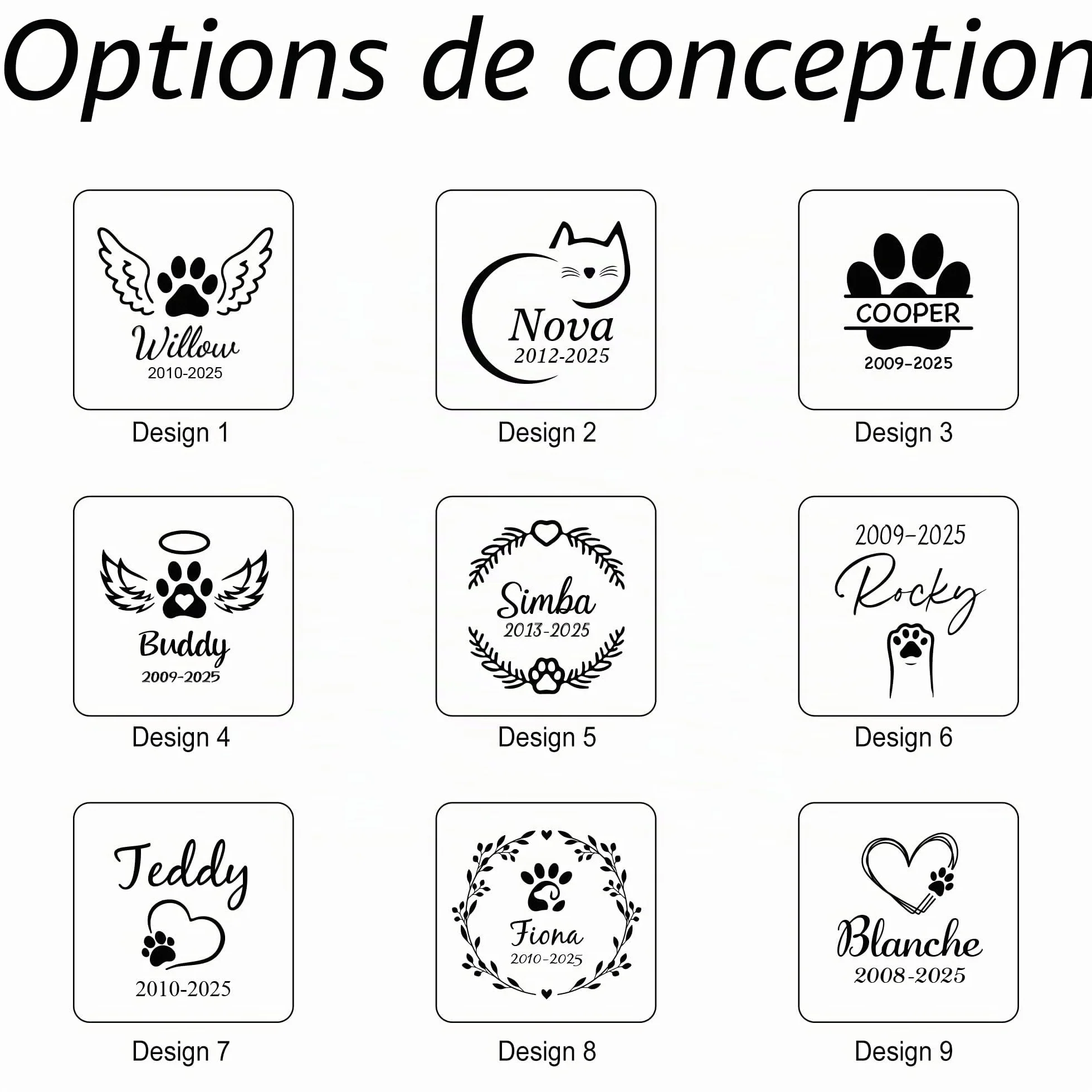 Boîte à souvenirs personnalisée en bois pour poils d'animaux chien chat - Cadeau compassion perte animal