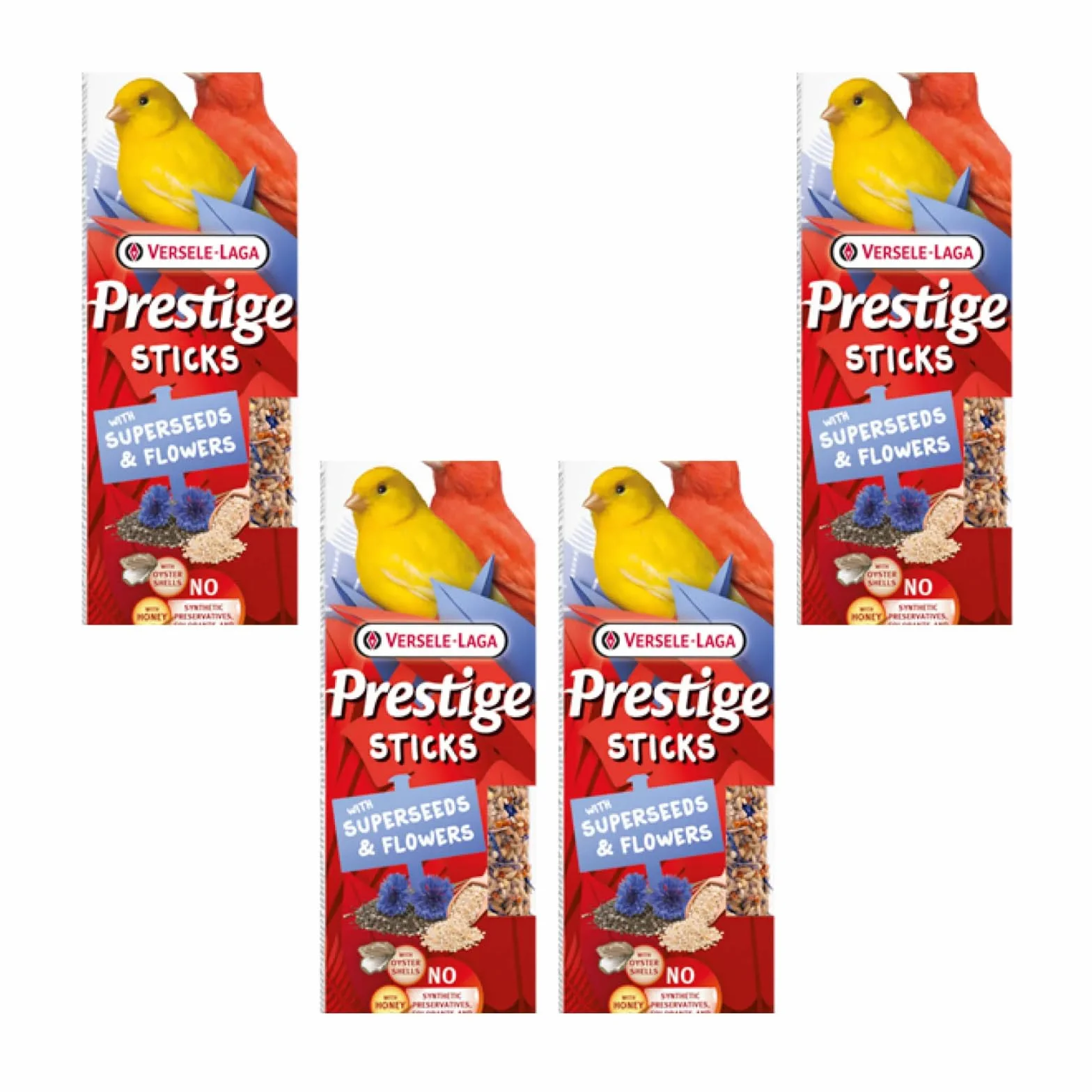 Versele-Laga Prestige Sticks Supersemences et Fleurs pour canaris 4 x 60 g