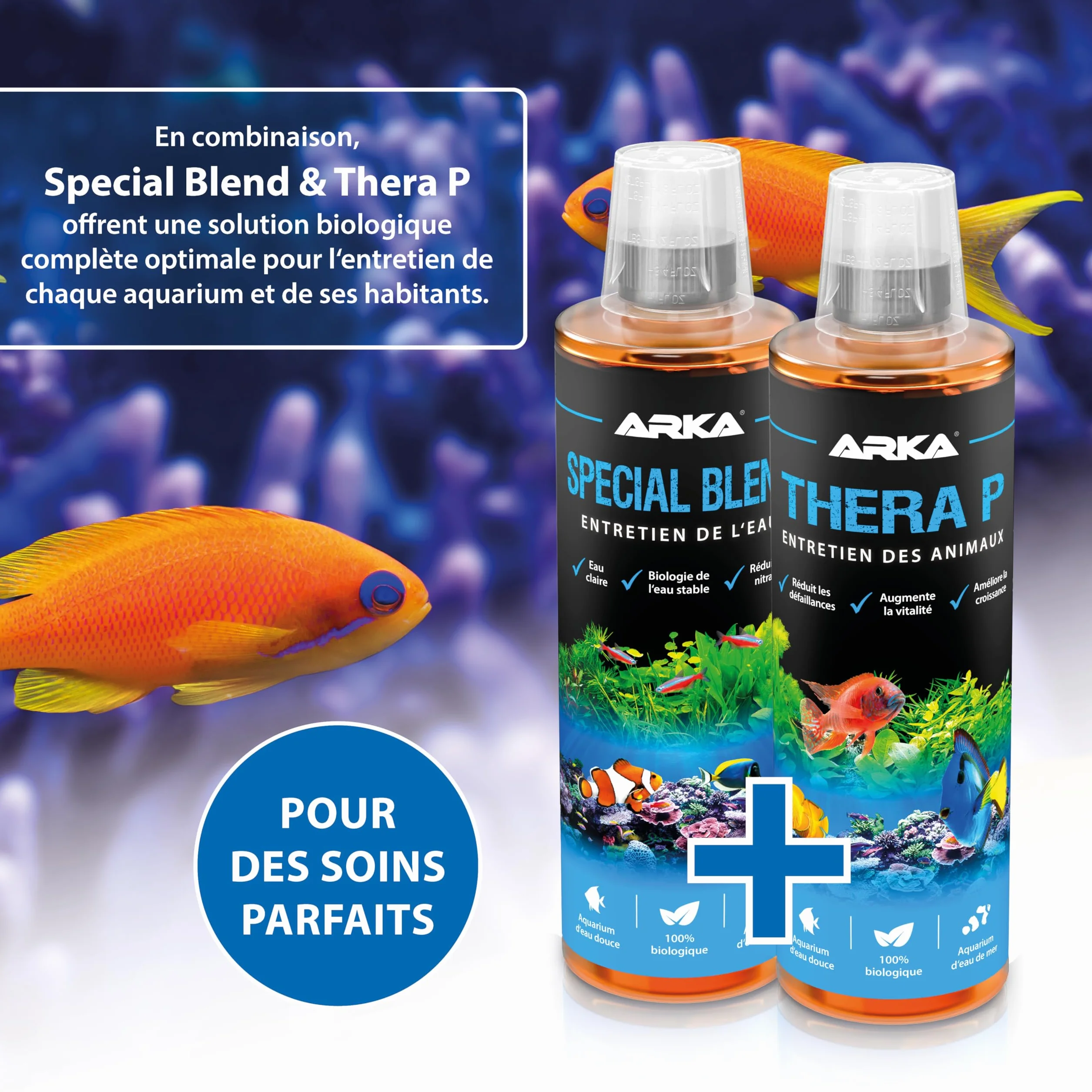 Microbe-Lift TheraP Soin Poissons Aquarium 473 ML – stimule défenses naturelles réduit stress eau douce marine