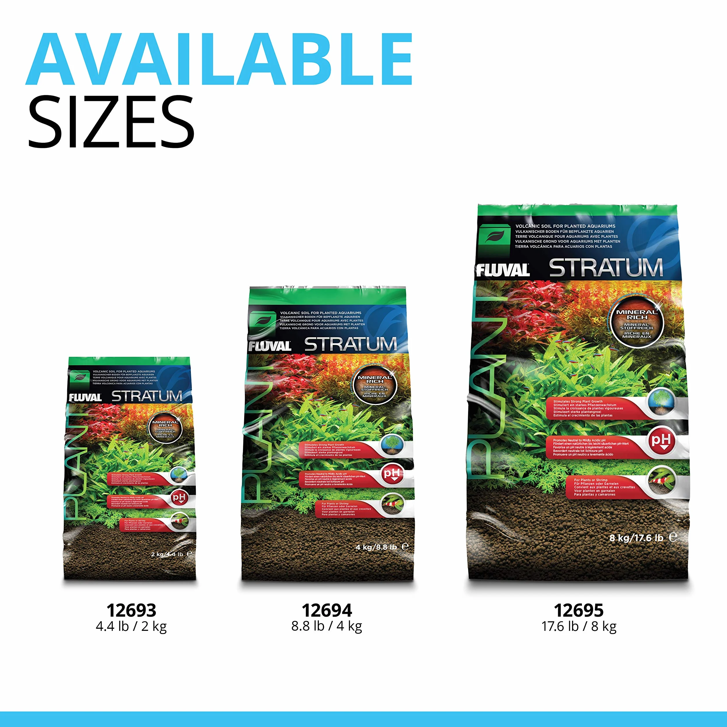 Fluval Stratum 8 kg Substrat pour Aquariophilie Plantes Crevettes
