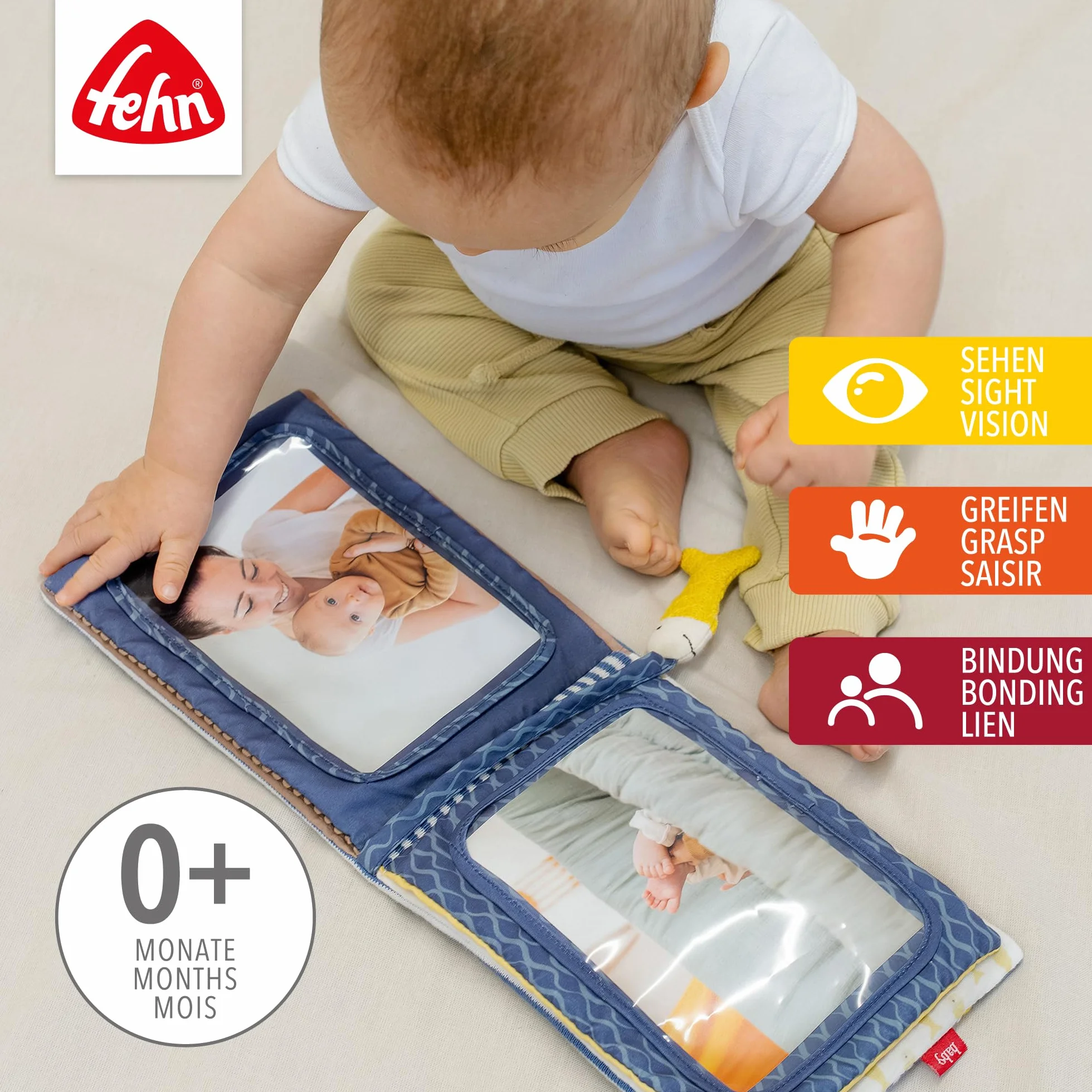 Fehn Album Photo Loutre pour Bébés dès la Naissance - Découvrir, Explorer, Ressentir