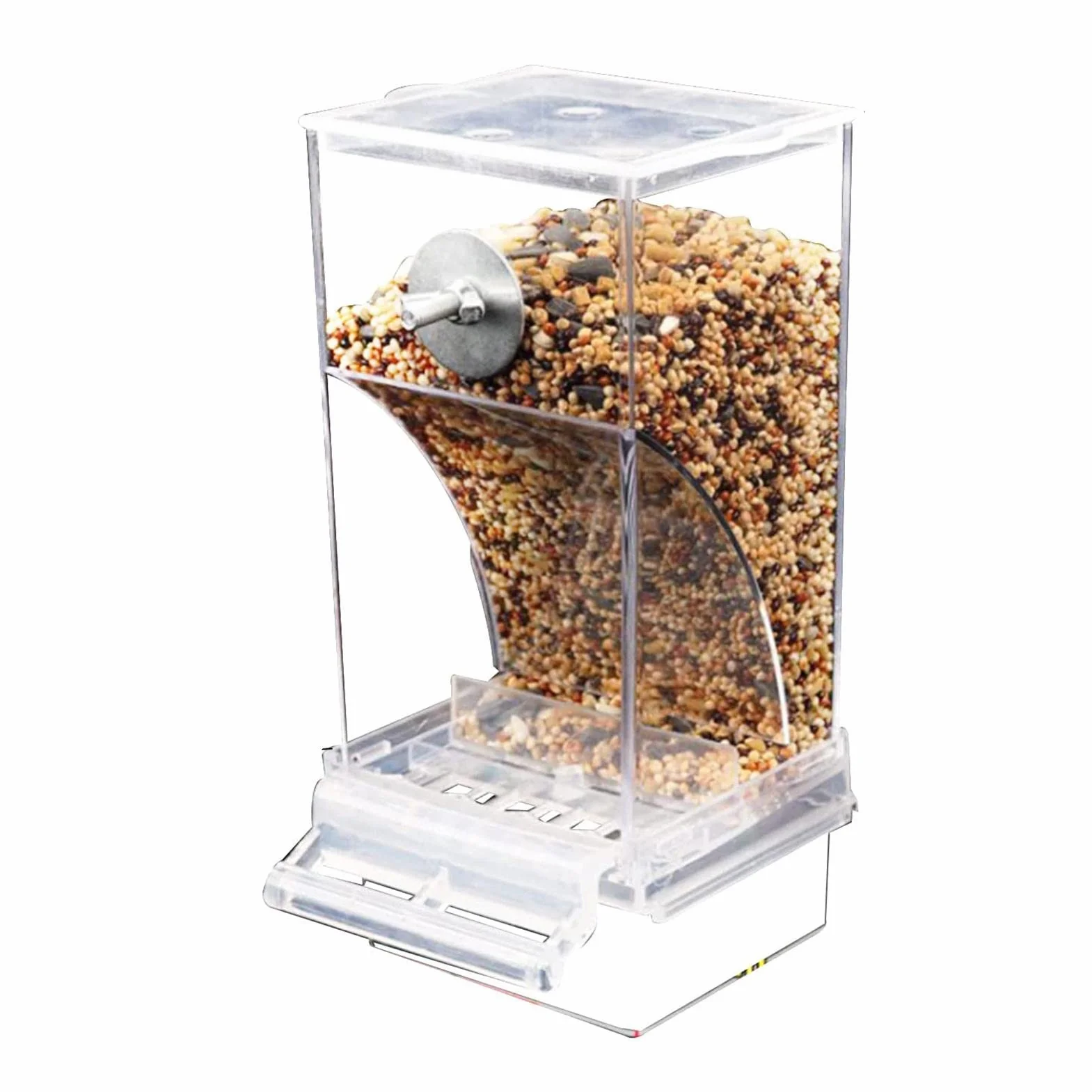 Mangeoire Automatique pour Oiseaux en Acrylique 2 Pièces sans Désordre pour Perruches Canaris Calopsittes