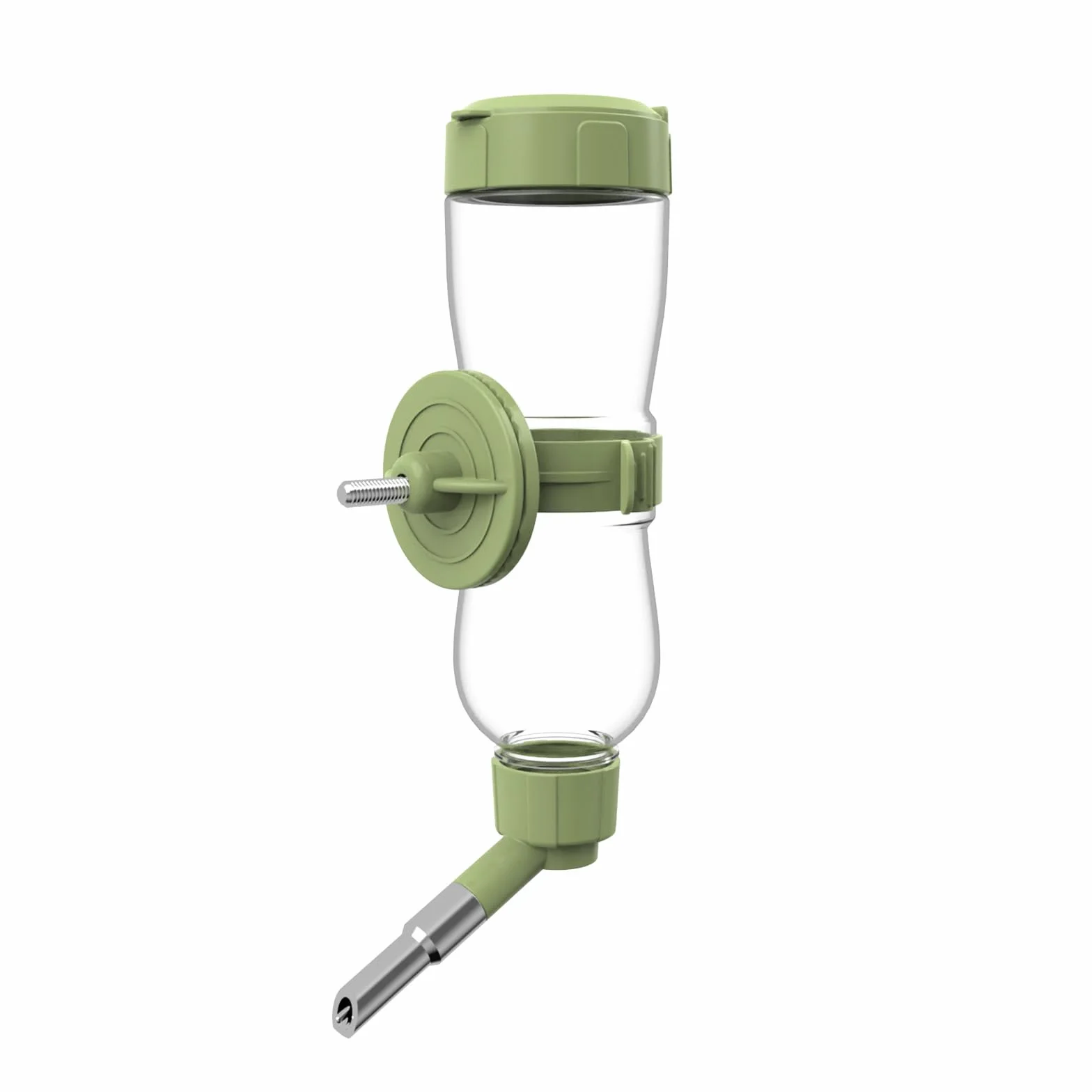 Mangeoire à Eau pour Oiseaux, Distributeur Automatique Cage, Bouteille Suspendre Perruche Canari Cockatiel Pinson Budgerigar Vert 240ml